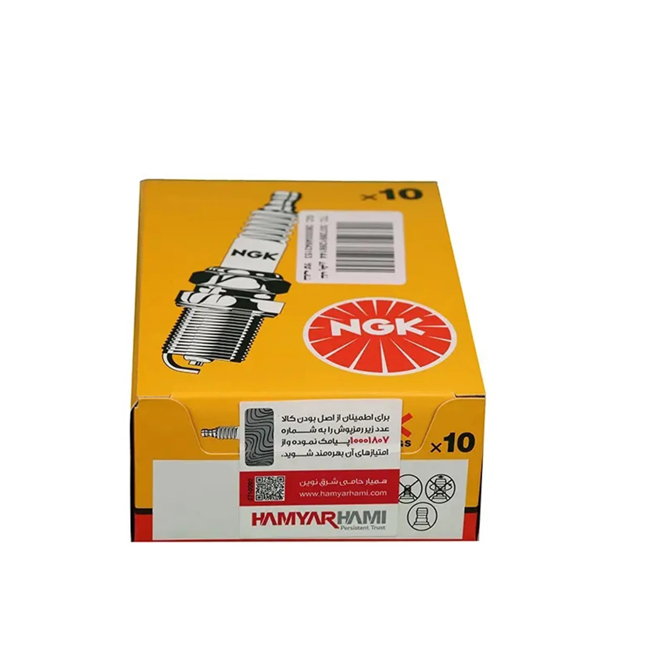 شمع خودرو ان جی کی مدل BKR6E کد 6962 پایه کوتاه بسته 4 عددی — تصویر ۴