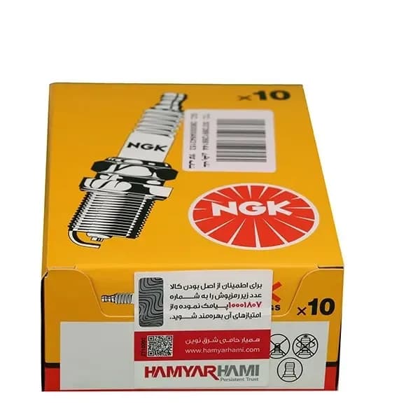 شمع خودرو ان جی کی مدل BKR6E کد 6962 پایه کوتاه بسته 4 عددی — تصویر ۲