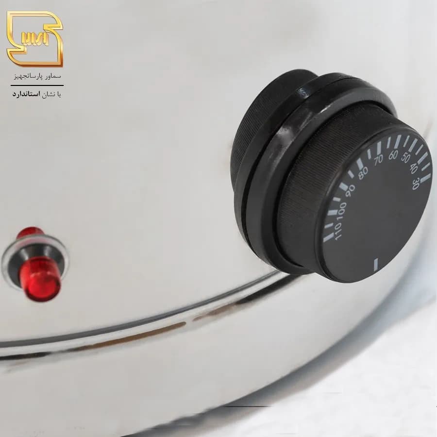 سماور برقی استیل 10 لیتری مدل استوانه ای — تصویر ۴