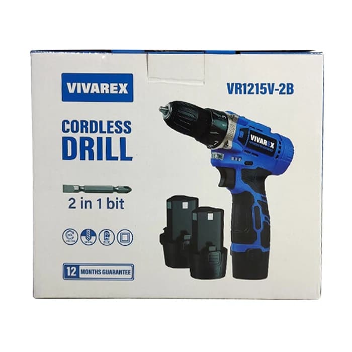 دریل شارژی ۱۲ ولت با ۲ باتری ویوارکس مدل VR1215V — تصویر ۲