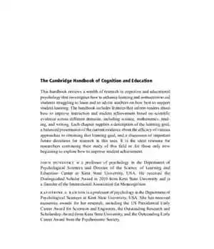 دانلود کتاب The Cambridge Handbook of Cognition and Education – کتاب کمبریج شناخت و آموزش