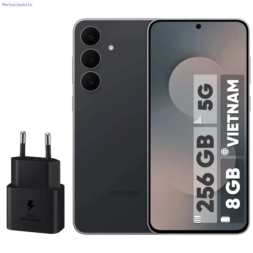 گوشی موبایل سامسونگ مدل S25 FE دو سیم کارت ظرفیت 256 گیگابایت و رم 8 گیگابایت – ویتنام – به همراه شارژر 25 وات سامسونگ