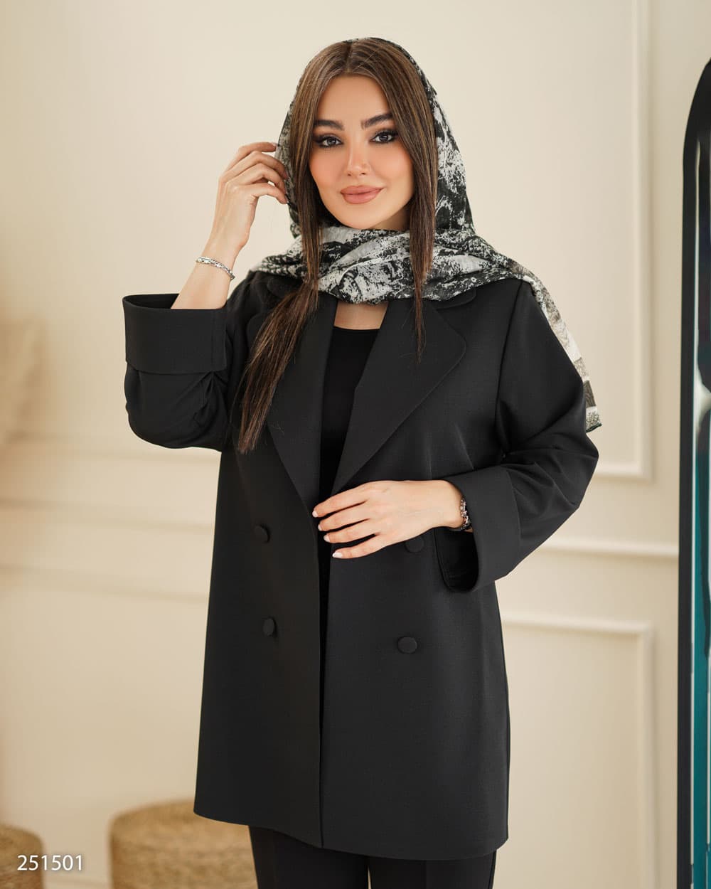 مانتو یقه انگلیسی السانا مدل دانوس کد 5002515