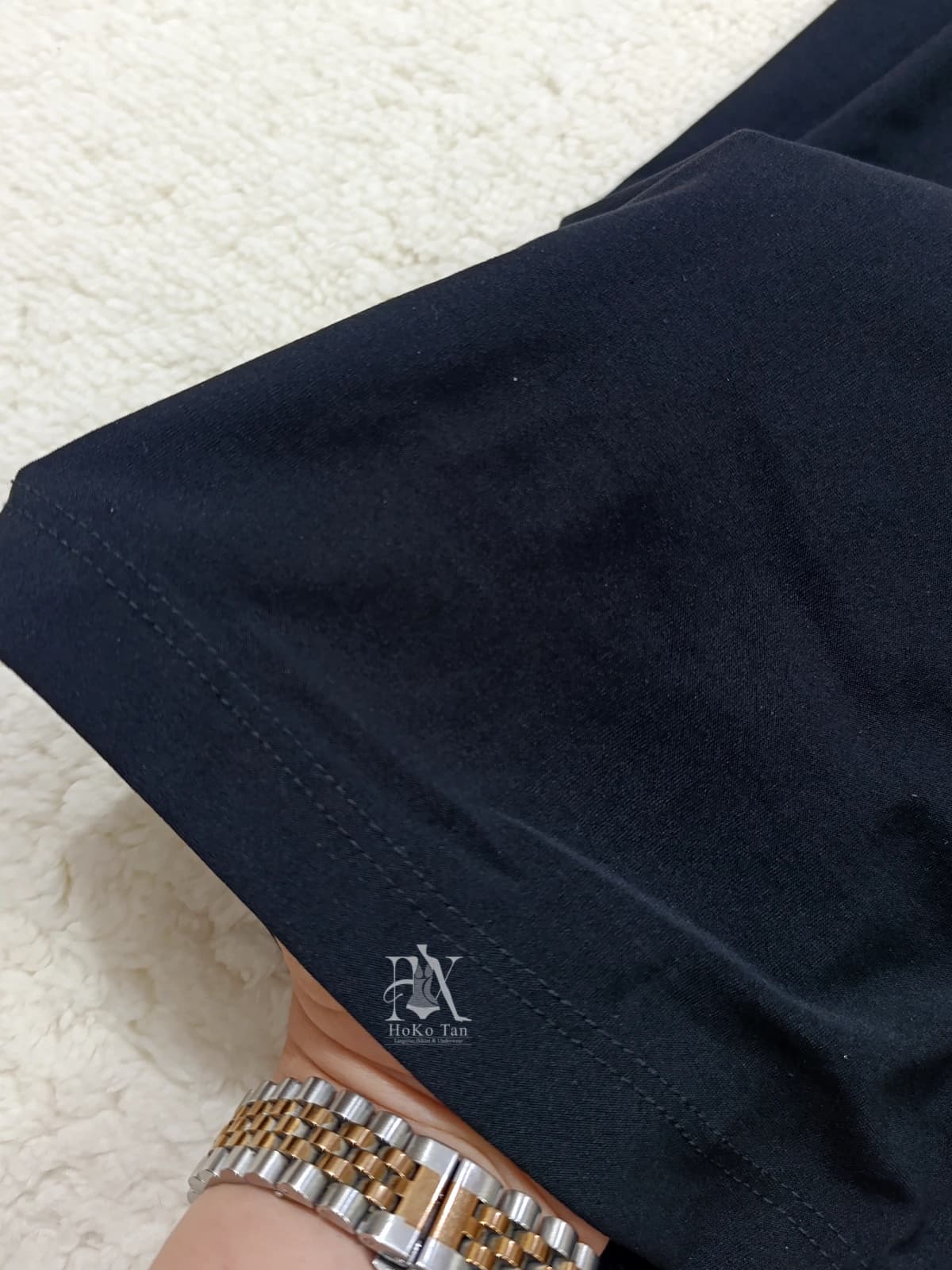 ست کراپ و شورتک مشکی کد 8037 — تصویر ۴