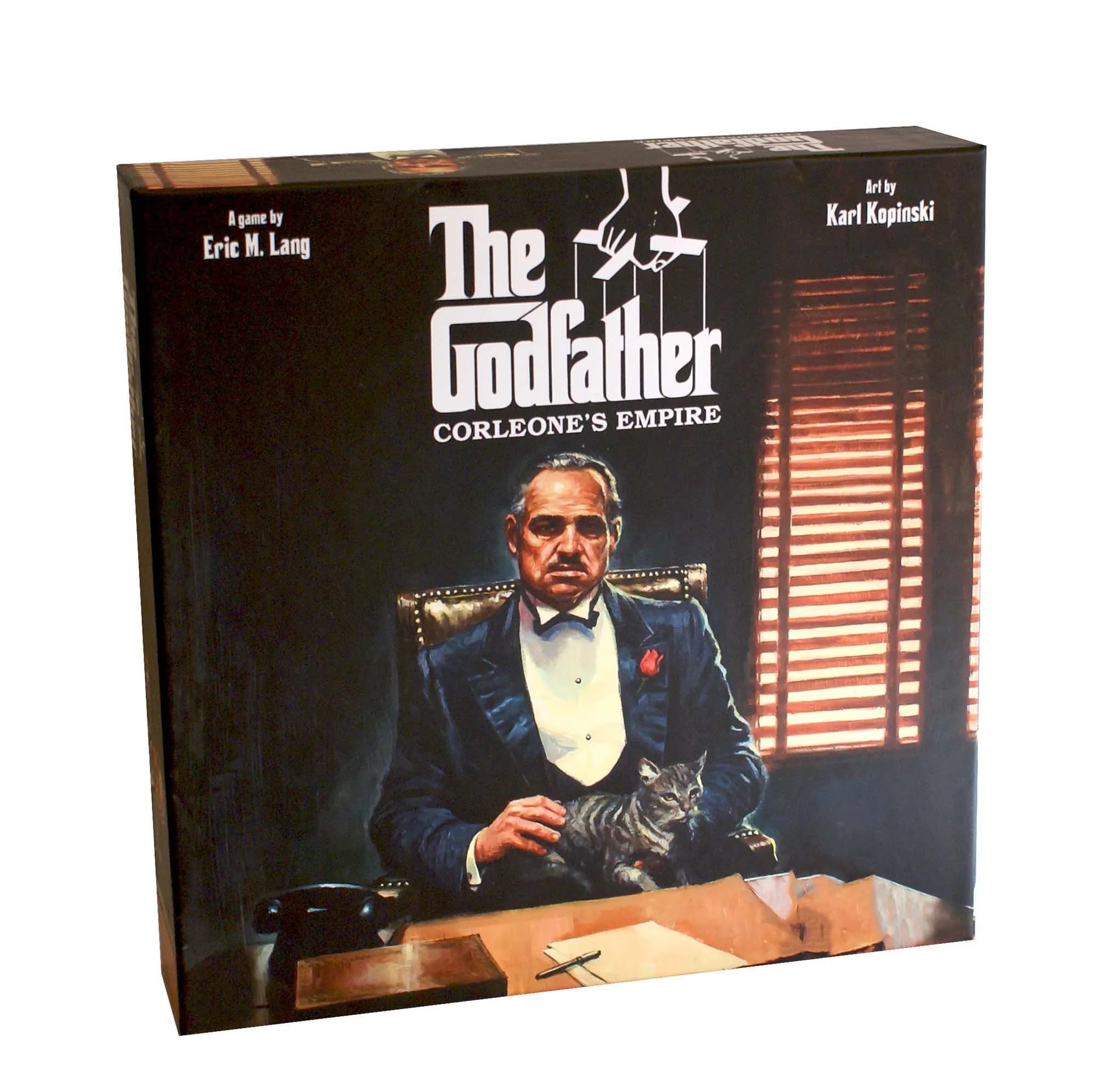 بازی فکری کارتی میپل کینگ مدل GODFATHER، رقابتی تاکتیکی برای کنترل قلمروهای نیویورک دهه 1950، مناسب 2 تا 5 بازیکن، درجه سختی متوسط و مدت زمان بازی بیش از یک ساعت، تولید ایران