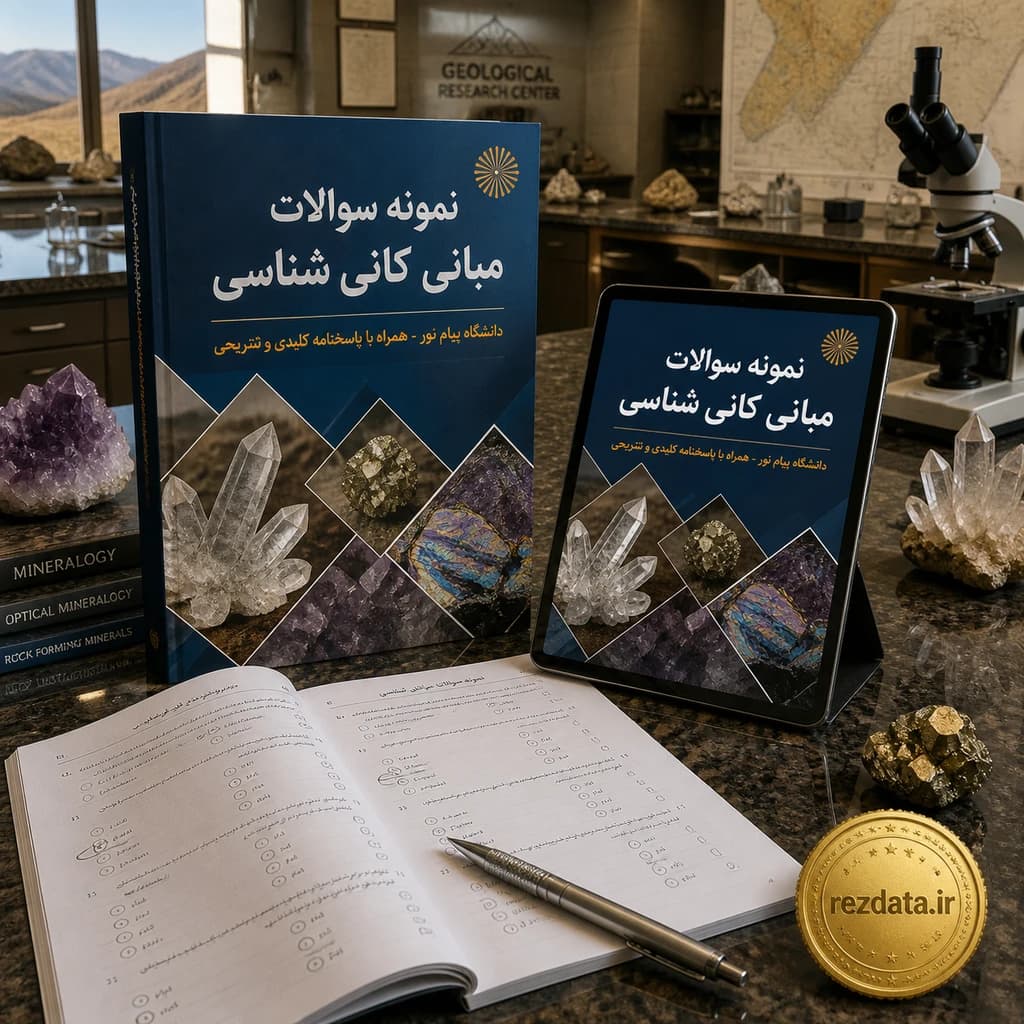 دانلود فایل متنی نمونه سوالات مبانی کانی شناسی با پاسخنامه( نسخه پی دی اف PDF)