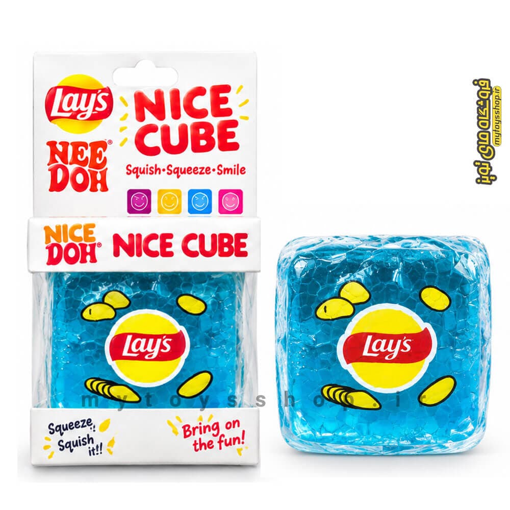 فیجت اسکویشی مکعب طرح چیپس لیز زرد نیدو Nee Doh Lay’s — تصویر ۲