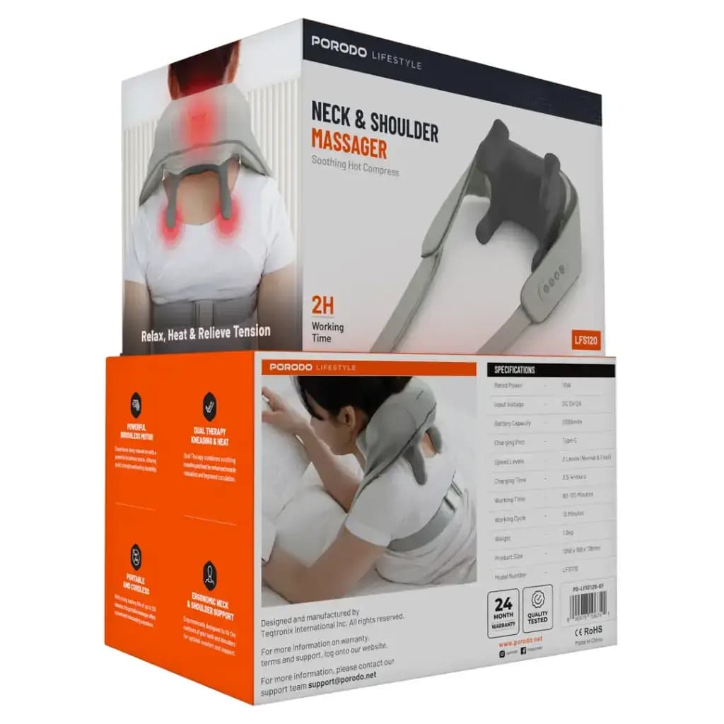 ماساژور گردن و شانه پرودو Porodo Lifestyle Neck & Shoulder Massager PD-LFST120 — تصویر ۴