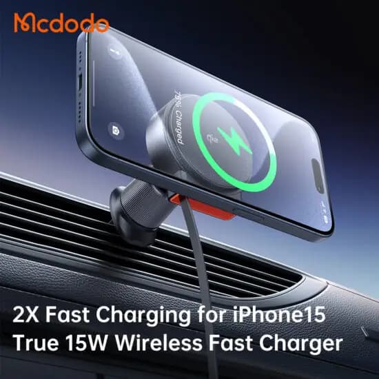 هولدر و نگهدارنده وایرلس شارژر 15وات شارژر فندکی مک دودو مدل MCDODO CH-009 — تصویر ۷