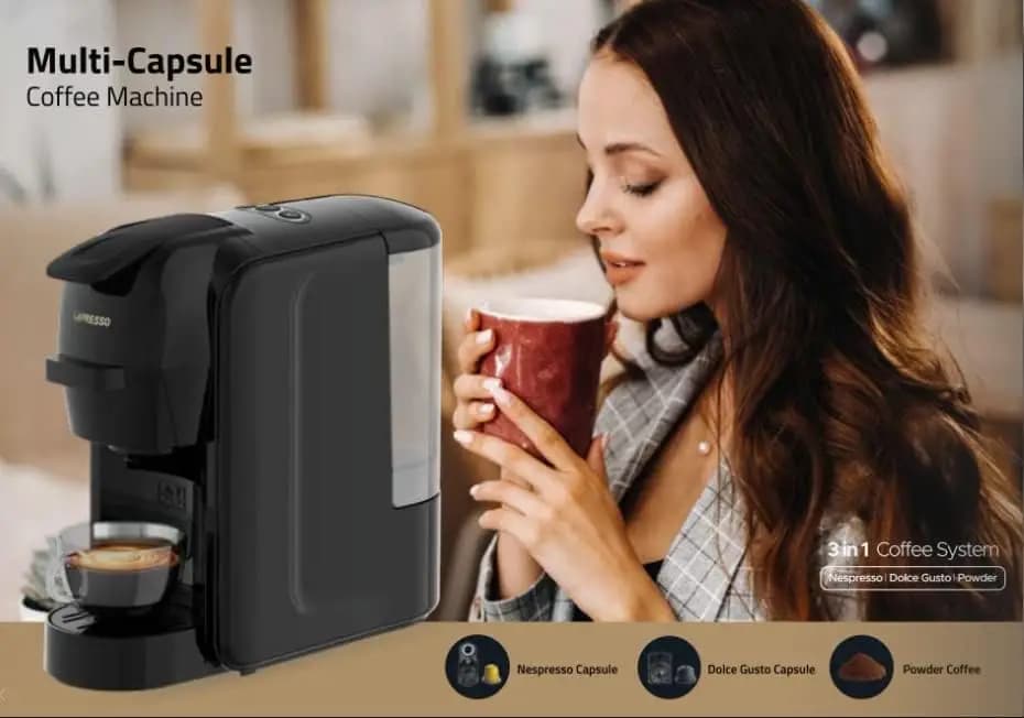 دستگاه قهوه ساز کپسولی لپرسو Lepresso Lieto Multi-Capsule Coffee Machine — تصویر ۲
