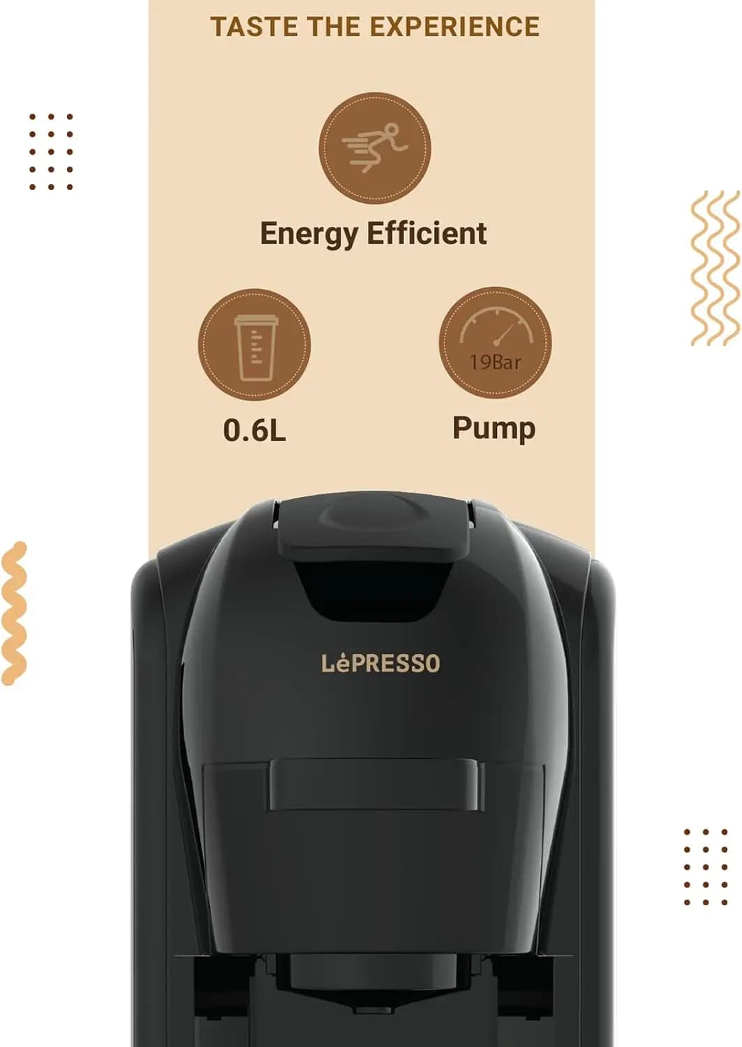 دستگاه قهوه ساز کپسولی لپرسو Lepresso Lieto Multi-Capsule Coffee Machine — تصویر ۸