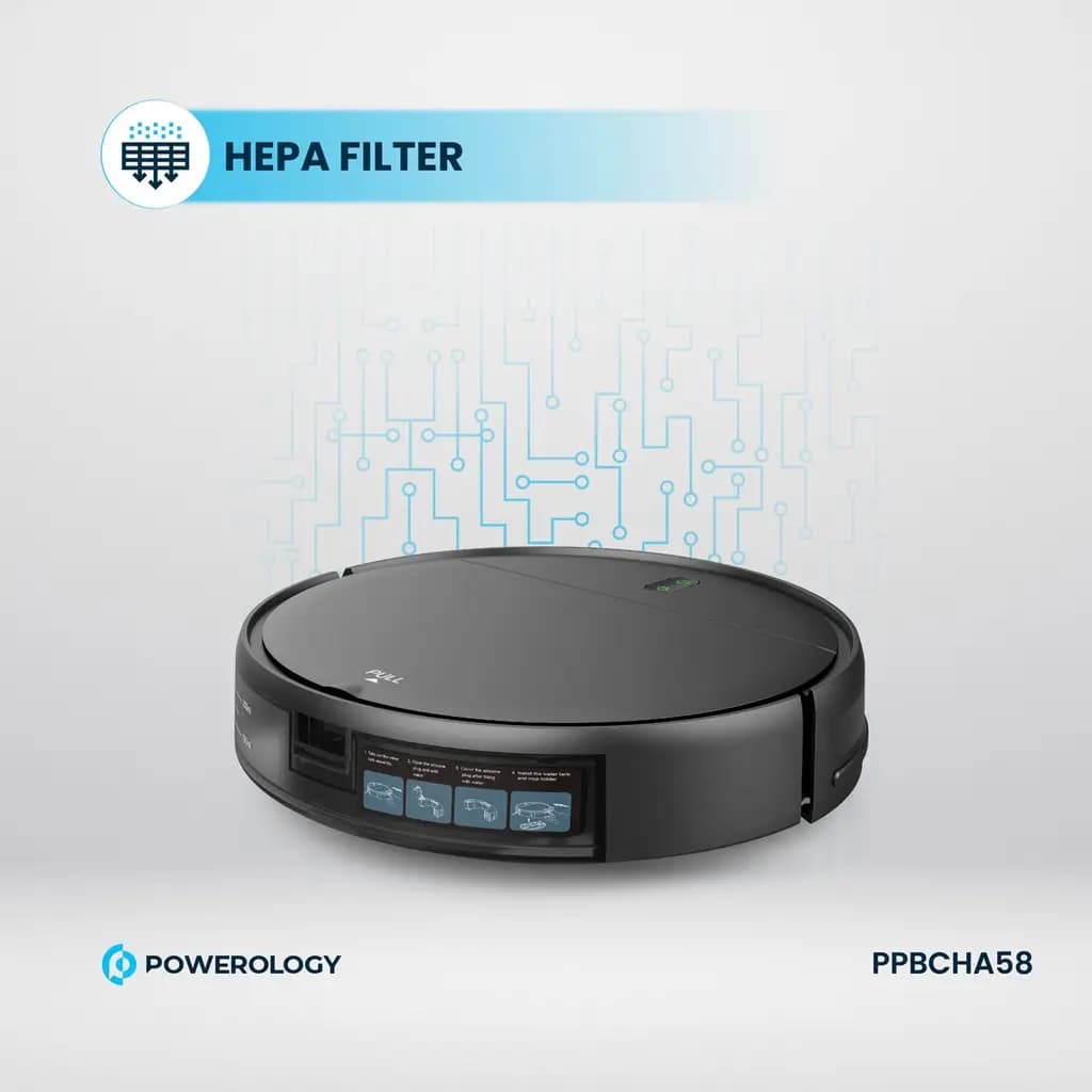 جارو روباتیک هوشمند پاورولوژی Powerology Smart Robotic Vacuum — تصویر ۲