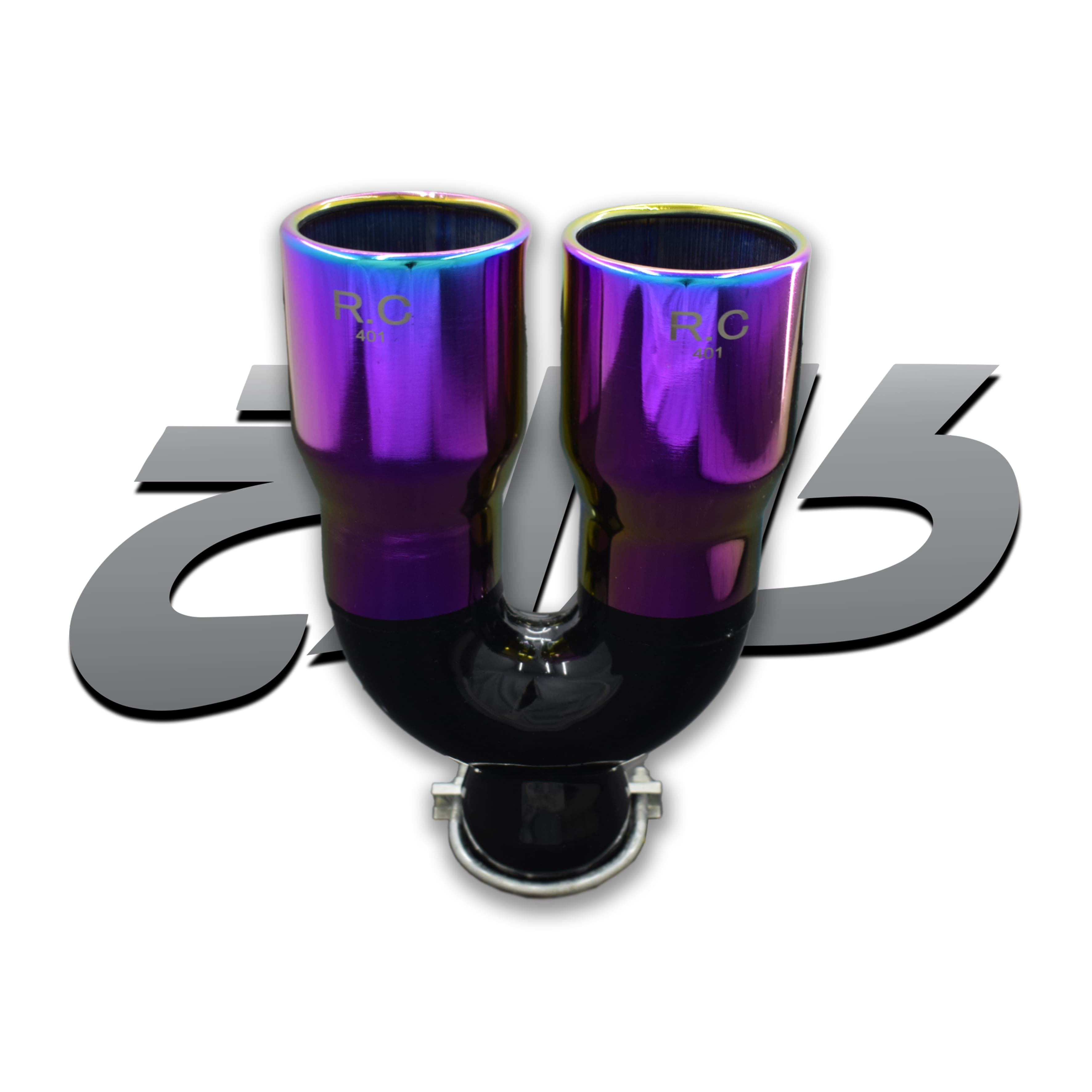 سر اگزوز دولول آرسی نیمه کروم هفت رنگ کد 401 | کارارخ — تصویر ۲