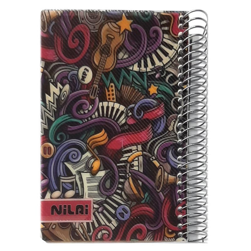 دفتر یادداشت 160 برگ سیم از بغل طلقی کلاسیک سایز 11.5 × 16.5