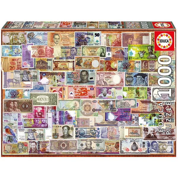 پازل 1000 قطعه Educa طرح اسکناس های جهان