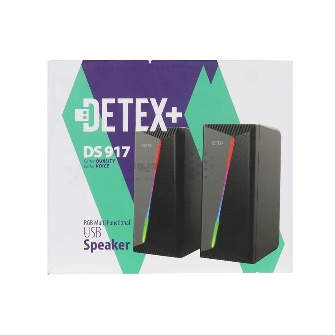 اسپیکر دوتکه رومیزی +DETEX مدل DS917 – مشکی — تصویر ۲