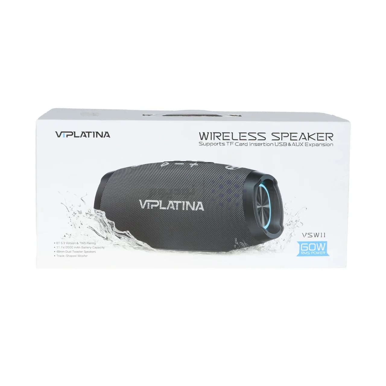 اسپیکر بی سیم VIPLATINA مدل VSW11 – مشکی (گارانتی 18 ماهه تعویض نیکان همراه) — تصویر ۵