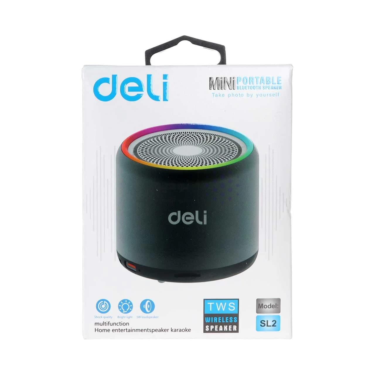 اسپیکر بی سیم Deli مدل SL2 – طلایی — تصویر ۶
