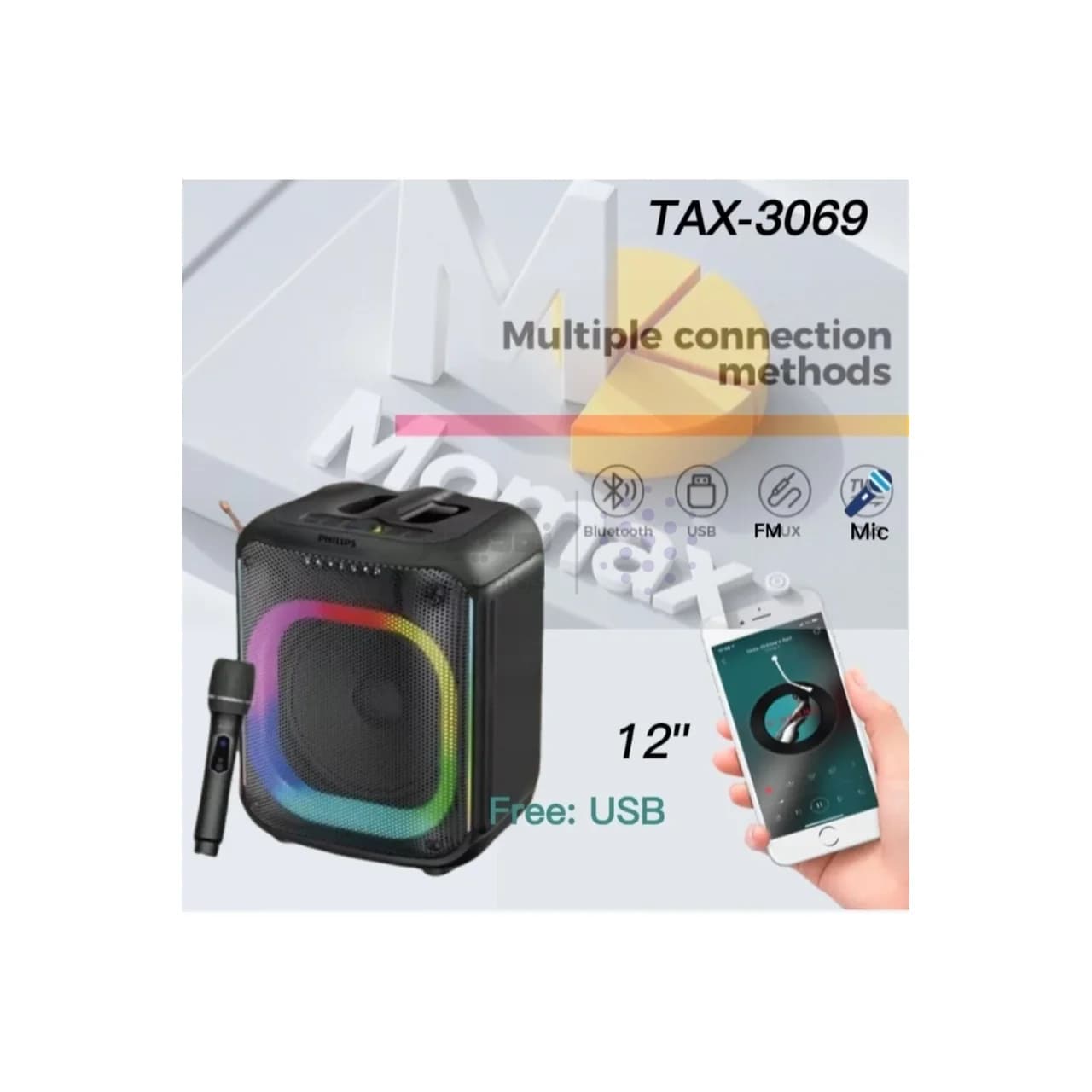 اسپیکر بی سیم Philips مدل TAX3069 – مشکی — تصویر ۴