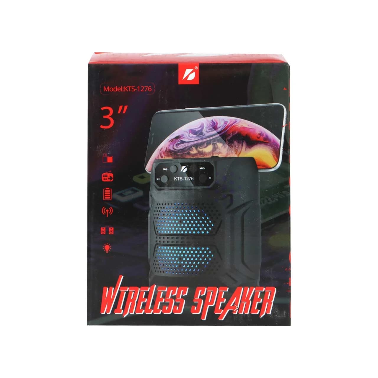 اسپیکر بی سیم BIG SOUND مدل KTS-1276 – مشکی — تصویر ۸