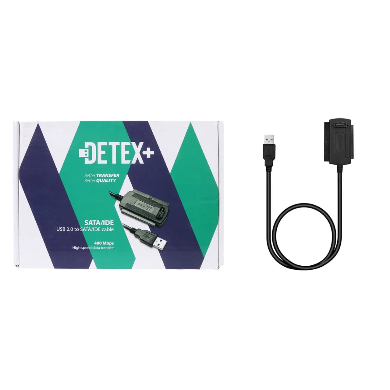 تبدیل DETEX+ USB2.0 To SATA/IDE – مشکی