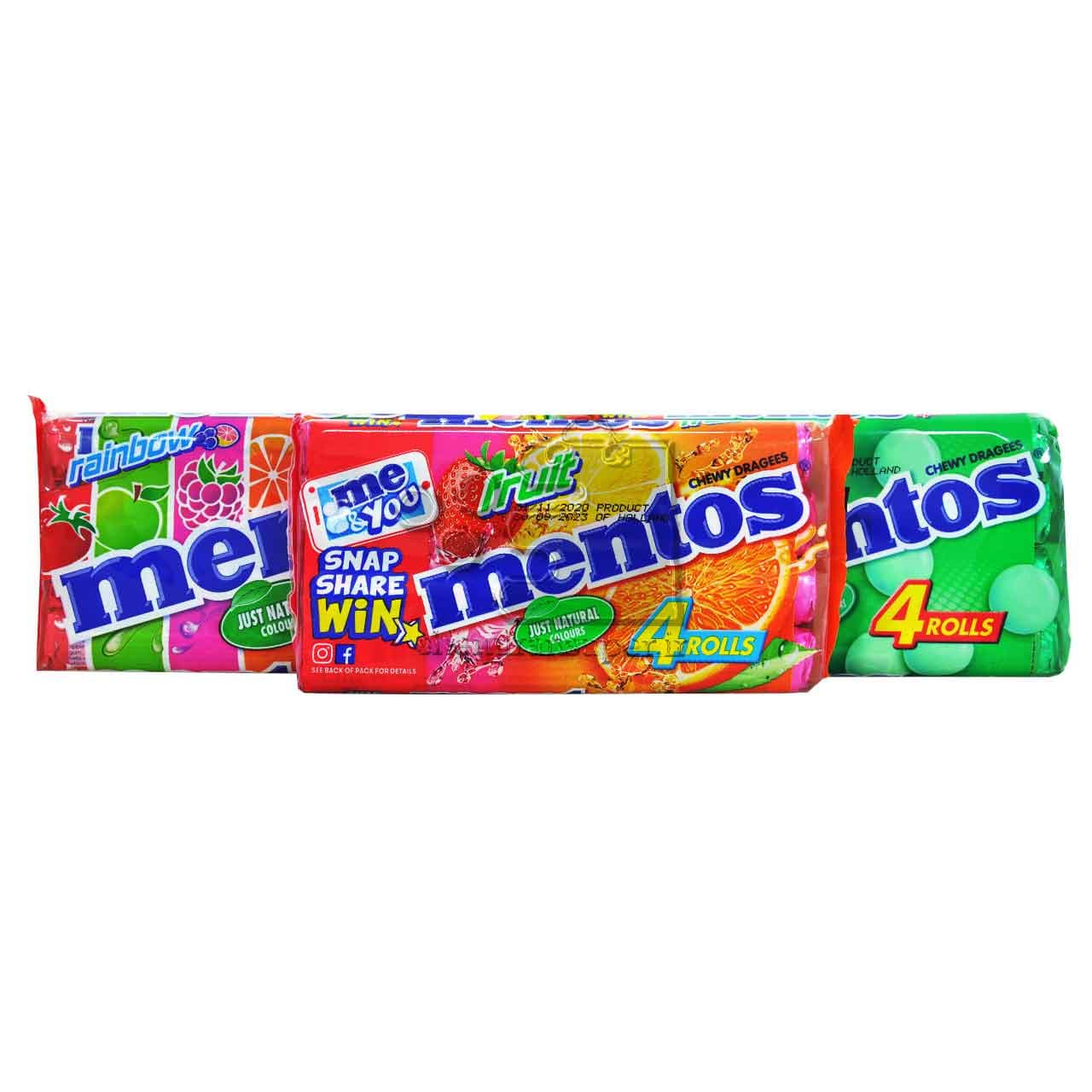 پک چهار تایی دراژه نعنایی منتوس – mentos — تصویر ۳