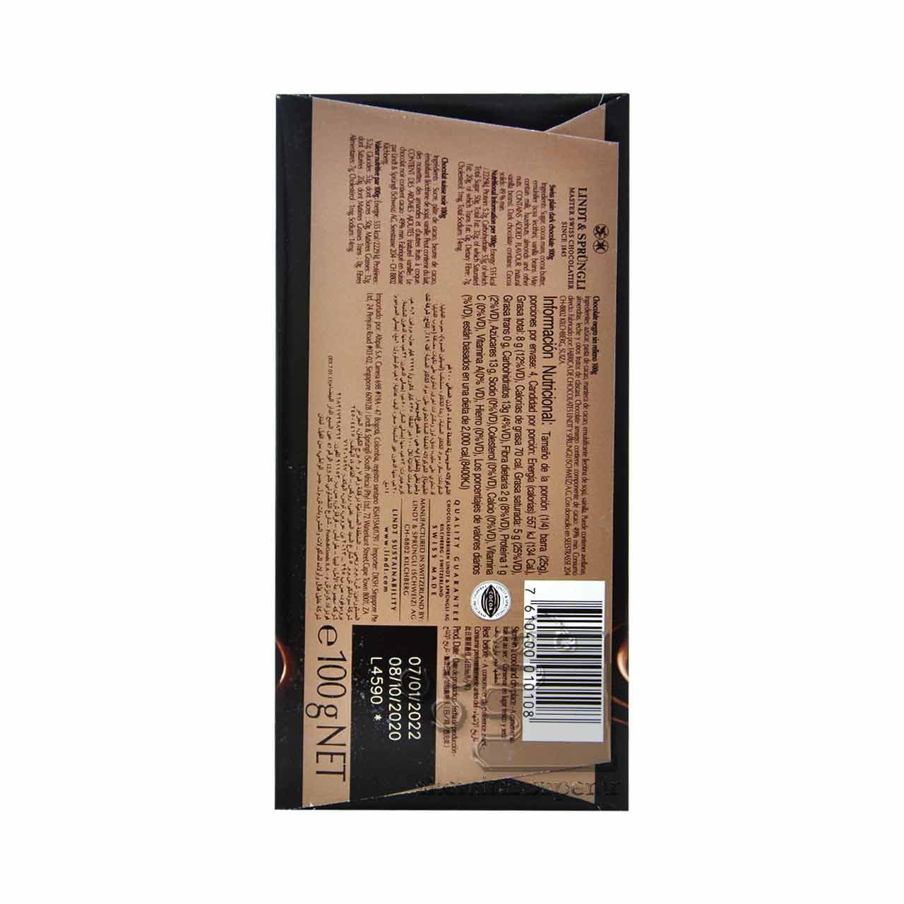 شکلات تلخ ( دارک ) ۱۰۰ گرم کلاسیک لینت – lindt — تصویر ۲