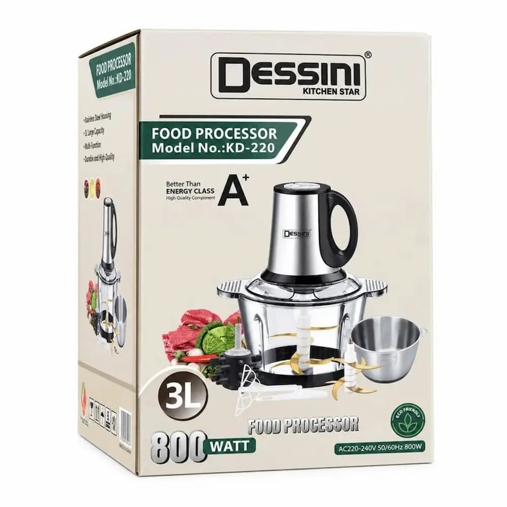 خردکن دسینی دو کاسه مدل KD-220 ظرفیت 3 لیتر — تصویر ۵
