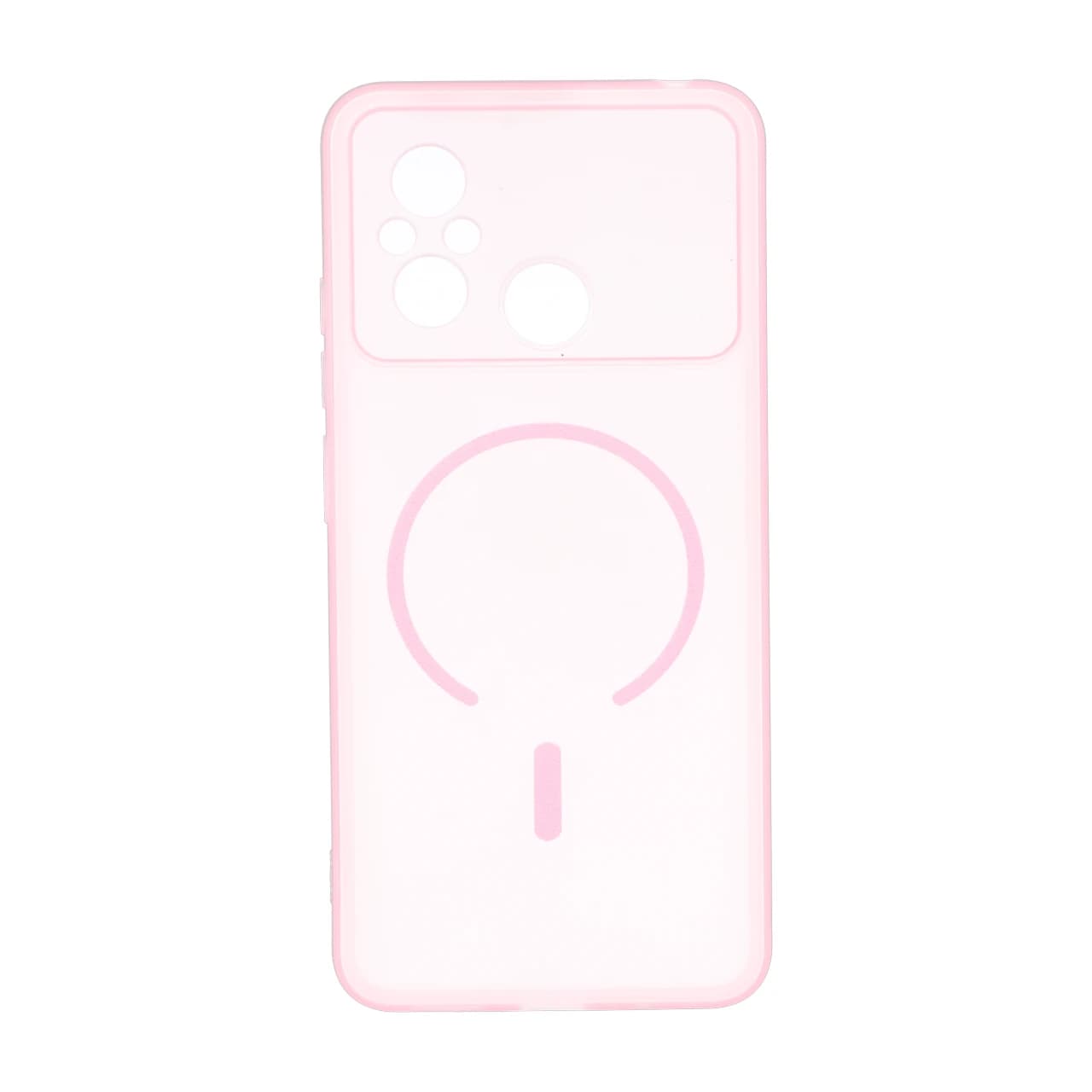 قاب ژله ای مات طرح مگ سیف Power محافظ لنزدار Xiaomi Redmi 12C / Redmi 11A / Poco C55 – صورتی