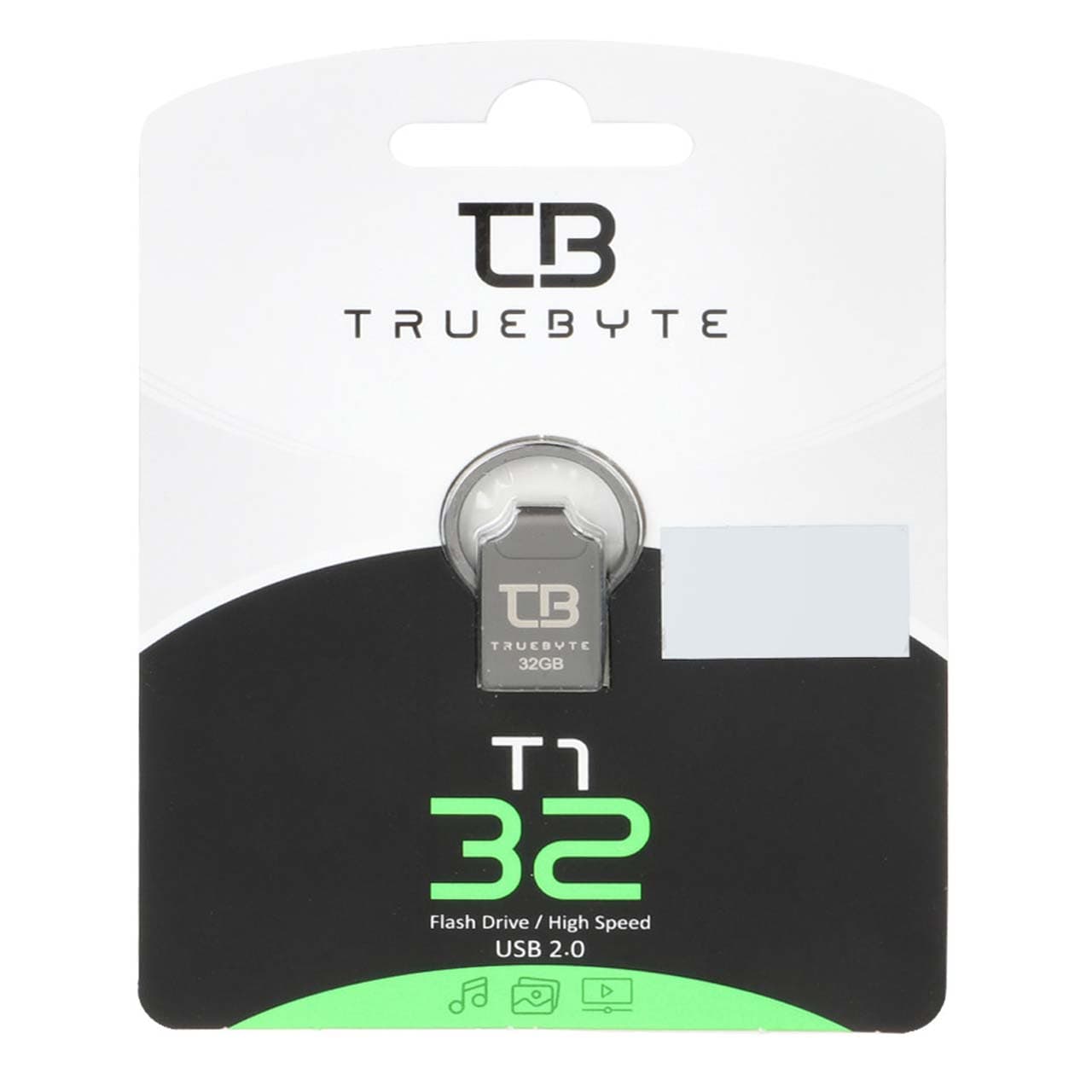 TRUEBYTE T1 USB2.0 Flash Memory-32GB مشکی (گارانتی مادام العمر شرکت آی تین)
