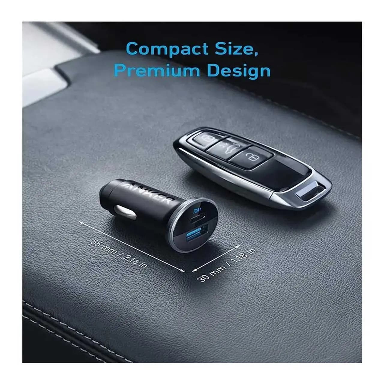 شارژر فندکی فست دو پورت ANKER مدل A2735H11 52.5W و تکنولوژی IQ3 – مشکی (گارانتی شش ماهه شرکتی) — تصویر ۵