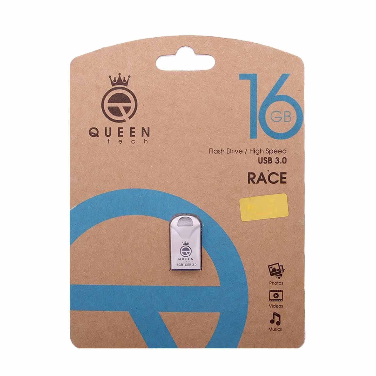 Queen Race USB3.0 Flash Memory-16GB (گارانتی مادام العمر شرکت آی تین) — تصویر ۳