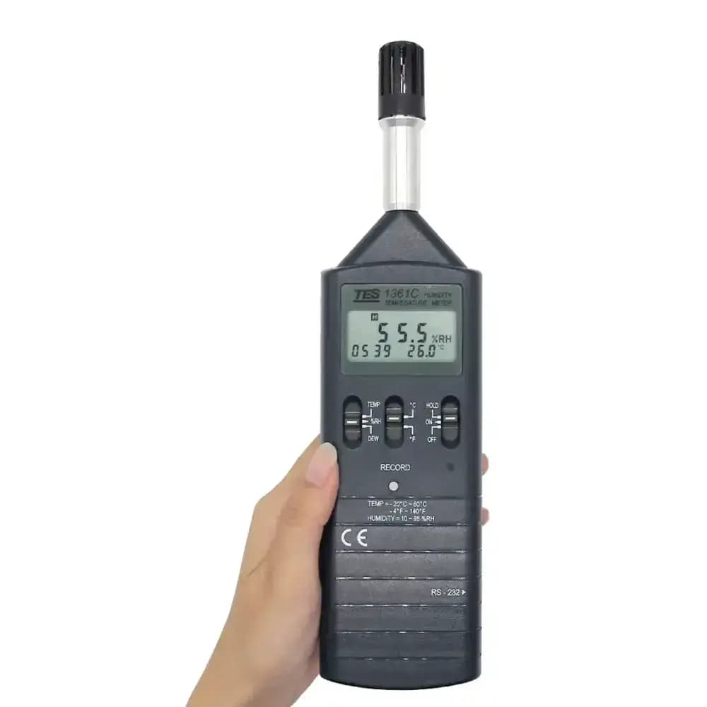 ترمورطوبت سنج دیتالاگر تی ای اس مدل TES-1361C — تصویر ۴