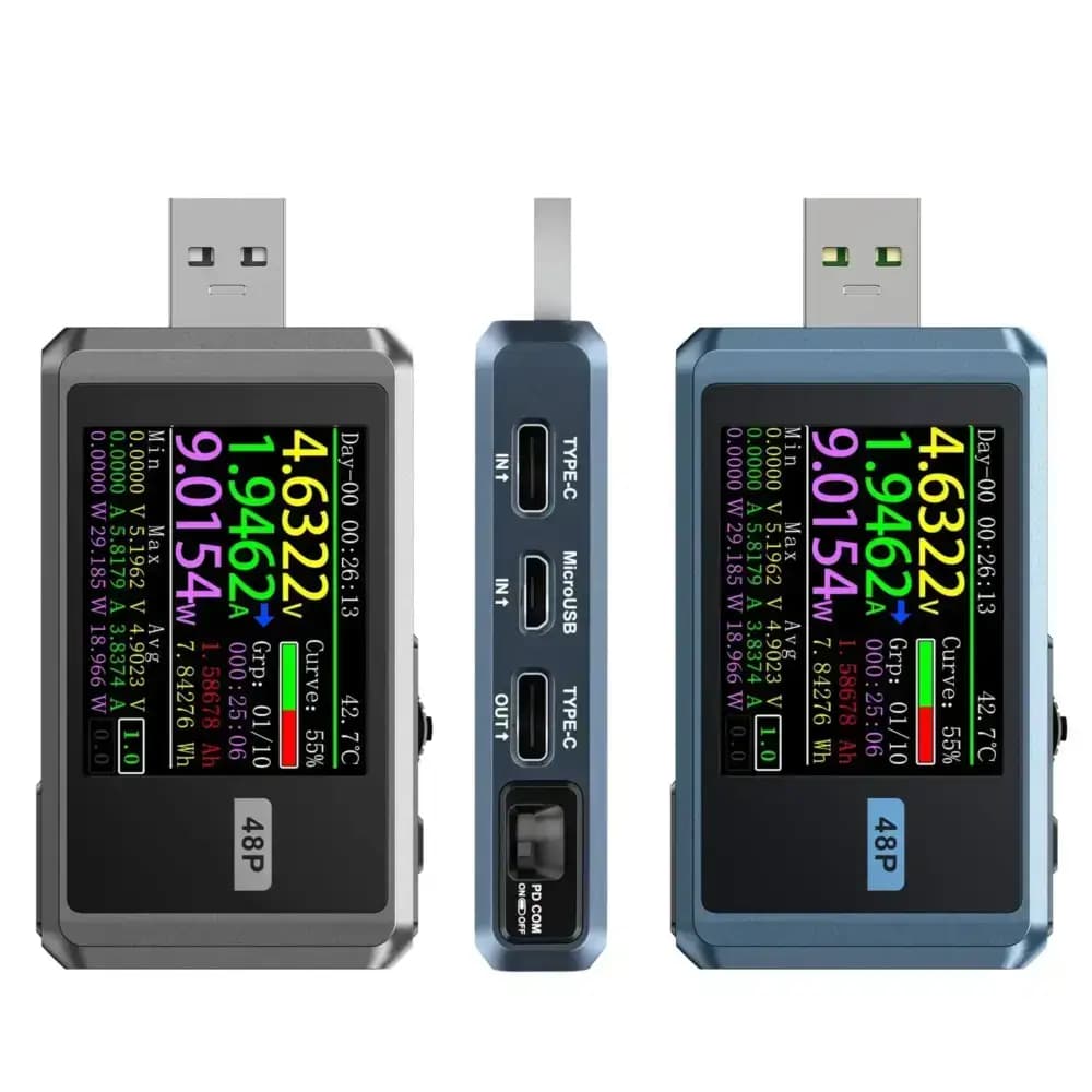 تستر شارژ سریع USB فنیرسی FNIRSI FNB48P Bluetooth — تصویر ۴