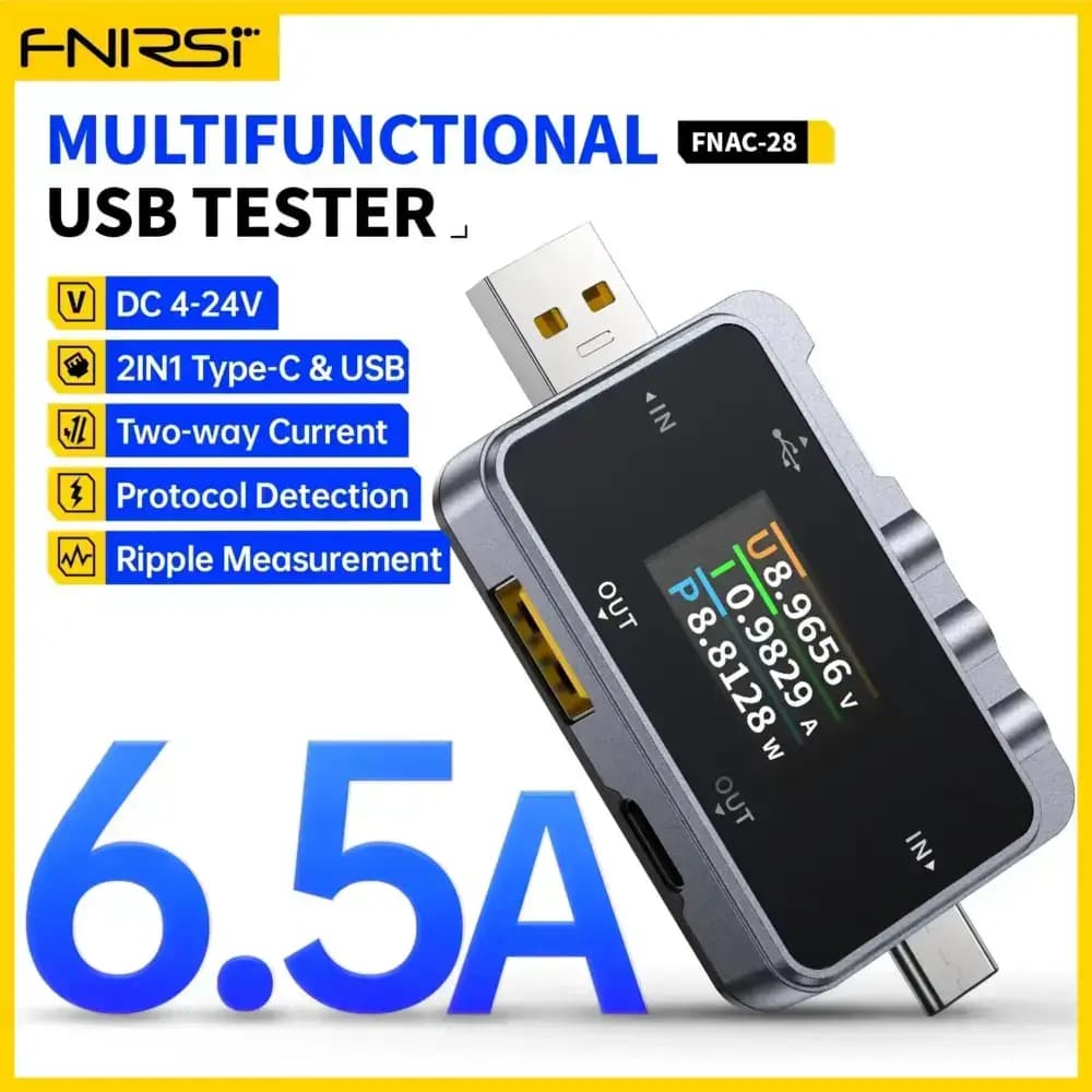 تستر درگاه USB دو کاره فینرسی مدل FNIRSI FNAC-28 — تصویر ۸