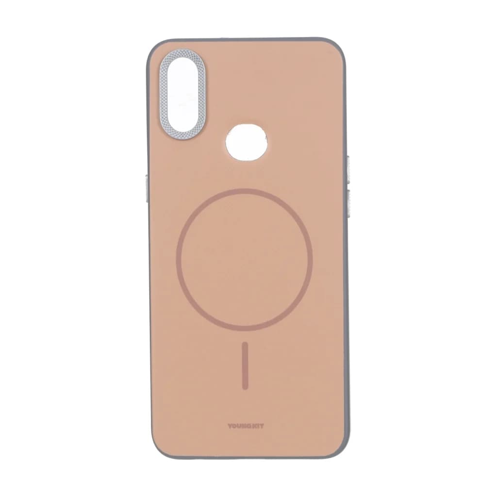 قاب Youngkit طرح مگ سیف دور لنز کربن Samsung Galaxy A10s – قهوه ای — تصویر ۲
