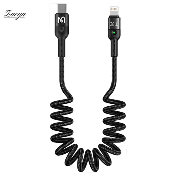 کابل شارژر فنری آیفون تایپ C به Lightning برند MCdodo CA-196