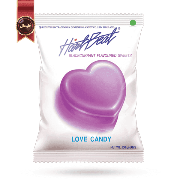 آبنبات عشق هارتبیت hartbeat مدل طعم توت سیاه blackcurrant وزن 150 گرم (اورجینال)