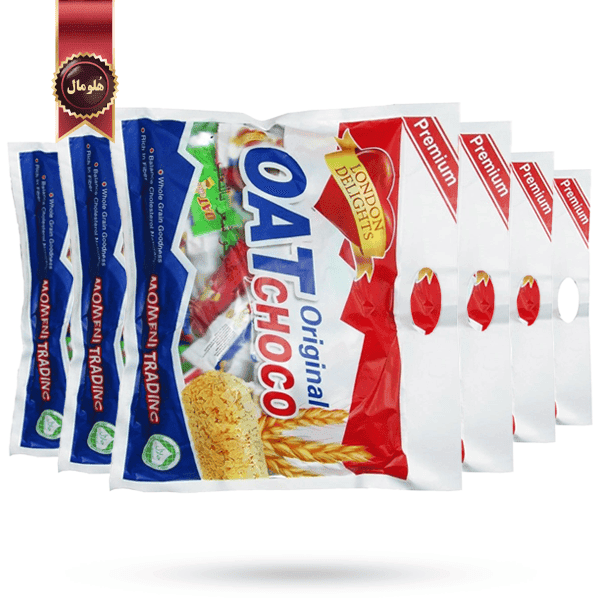 6 بسته شکلات غلات اوت چوکو Oat choco مدل london delights وزن 400 گرمی (اورجینال)