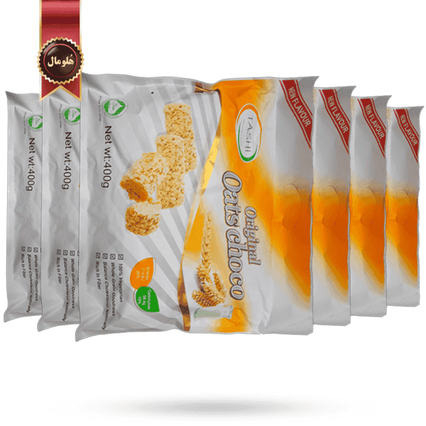 6 بسته شکلات غلات اوت چوکو Oats choco مدل تاشی tashi وزن 400 گرمی (اورجینال)