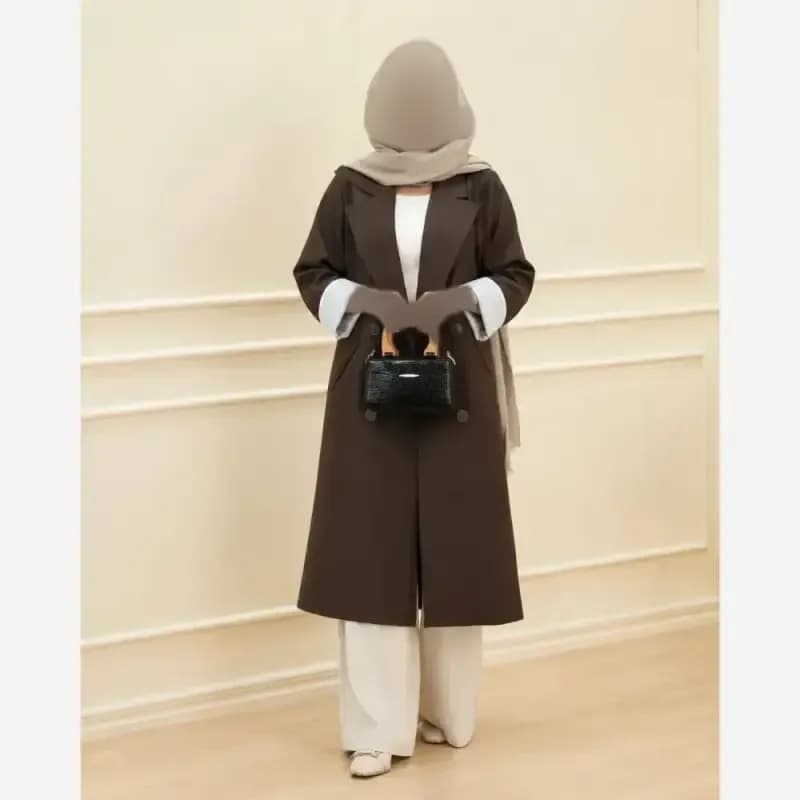 کیف اسپرت ورنی مشکی دسته چوبی سایز 17 در 13 — تصویر ۵