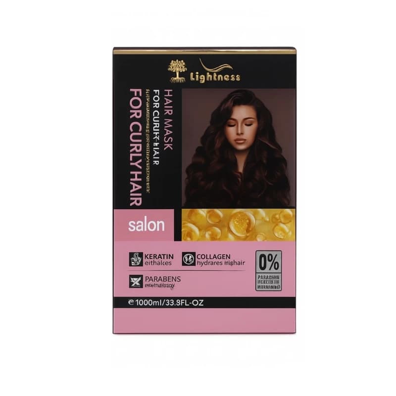 ماسک صاف کننده مو لایتنس مدل Salon مناسب برای موهای فر و مجعد حجم 1000 میلی لیتر — تصویر ۳