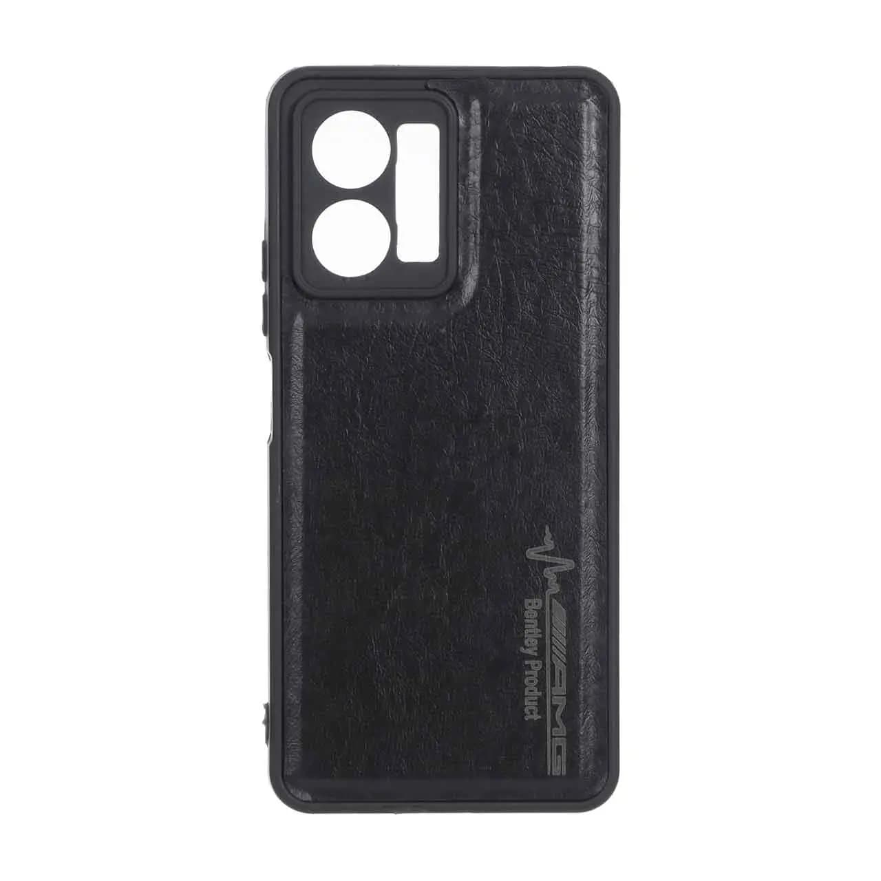 قاب طرح چرم AMG محافظ لنزدار Xiaomi Redmi Note 12 5G / Poco X5 5G – مشکی