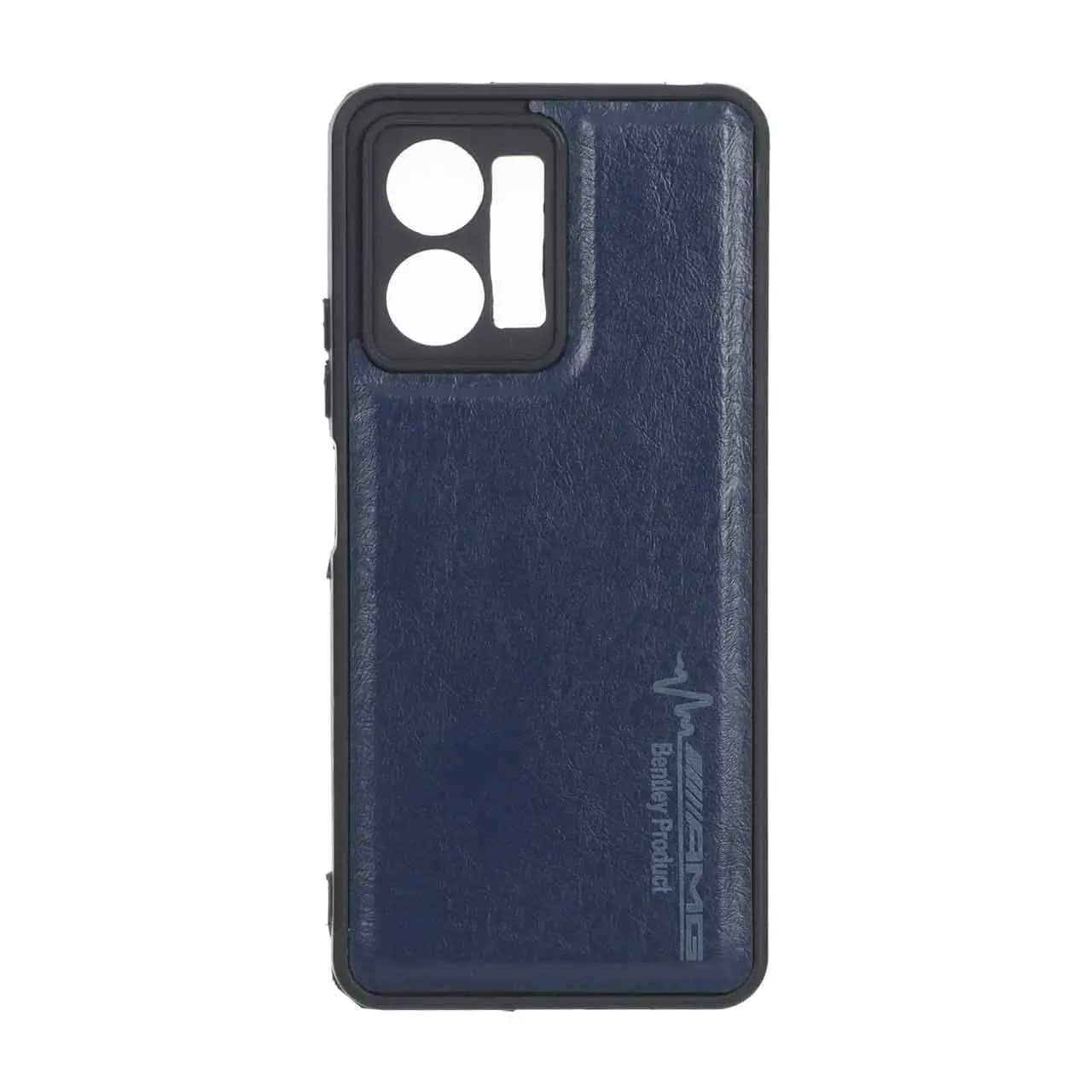 قاب طرح چرم AMG محافظ لنزدار Xiaomi Redmi Note 12 5G / Poco X5 5G – سرمه ای