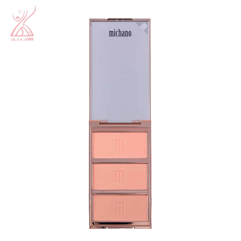 پالت رژگونه 3 رنگ شماره 440 میچانو Michano Blush Palette