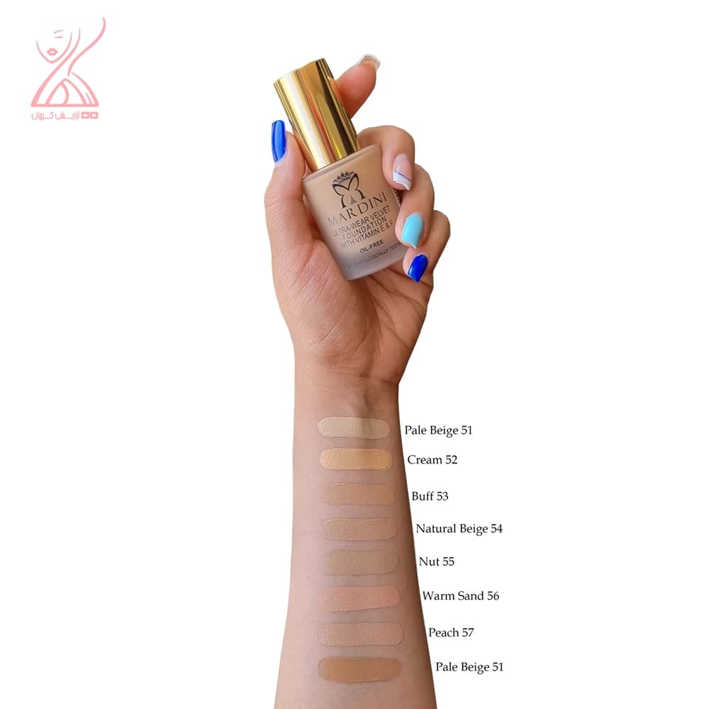 کرم پودر مخملی اولترا ور ولوت ماردینی Ultra-Wear Velvet Foundation MARDINI — تصویر ۴