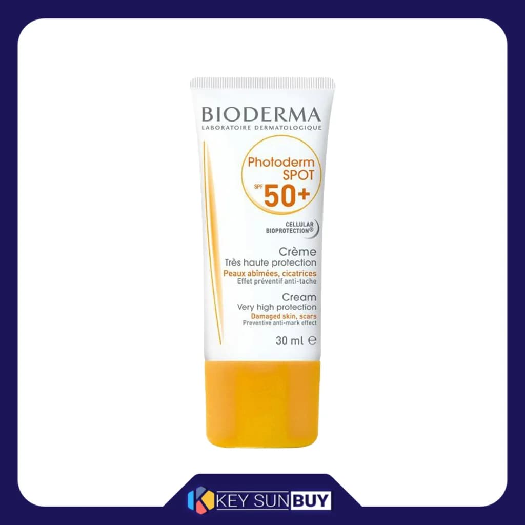 مراقبت پوست کرم ضد آفتاب بدون رنگ بیودرما SPF50 مدل Photoderm SPOT محافظ UVB، مرطوب‌کننده، مناسب پوست‌های آکنه‌ای و حساس حجم 30 میلی‌لیتر — تصویر ۳