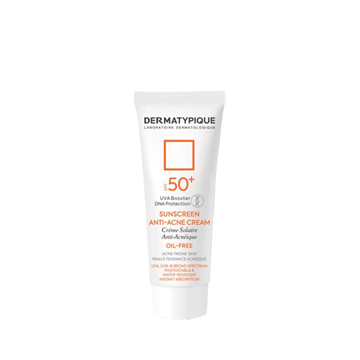مراقبت پوست کرم ضد آفتاب بدون رنگ درماتیپیک SPF50 مدل Anti -acne محافظ UVA ،UVB، ضد آب، ضد جوش و آکنه، مناسب پوست‌های چرب و مختلط حجم 40 میلی‌لیتر — تصویر ۲