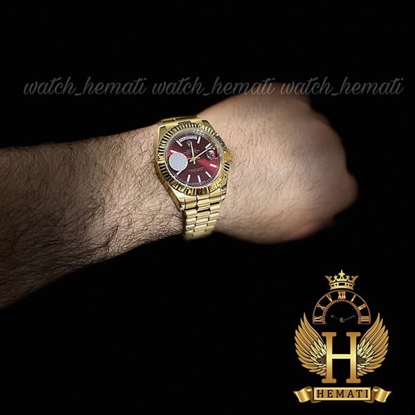 ساعت مردانه رولکس دی دیت اتوماتیک Rolex Daydate RODDAM201 — تصویر ۳