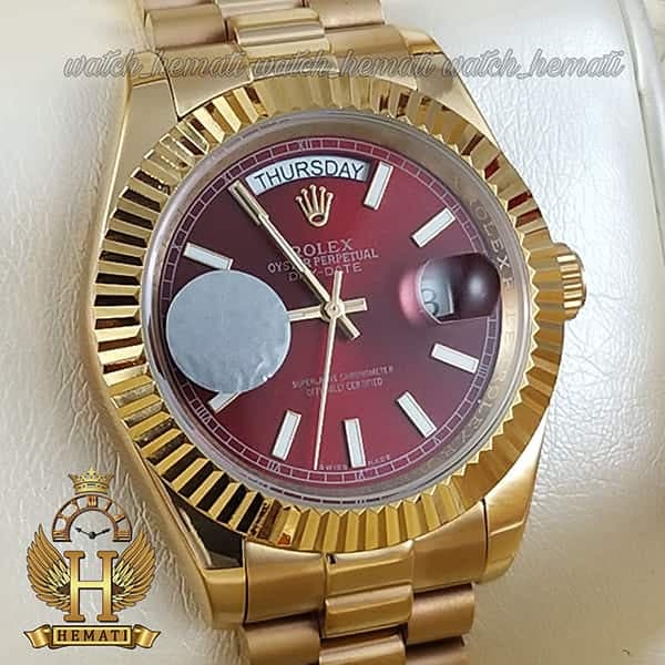ساعت مردانه رولکس دی دیت اتوماتیک Rolex Daydate RODDAM201 — تصویر ۵